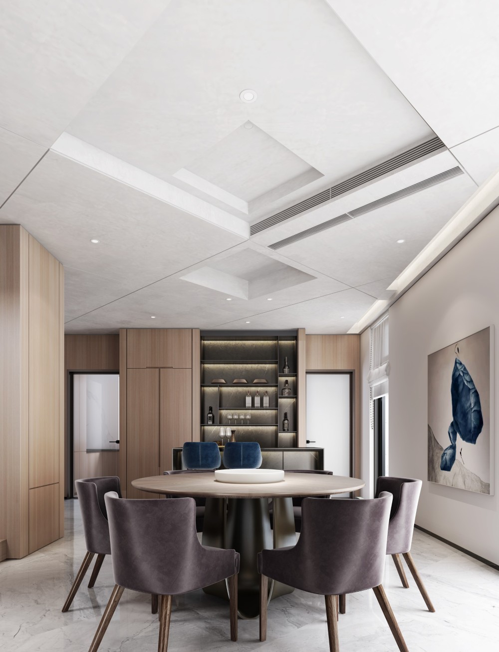 新中式風(fēng)格別墅家裝案例效果圖-餐廳 新中式風(fēng)格別墅家裝案例效果圖-餐廳