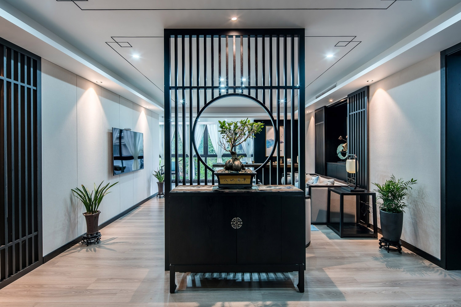 新中式風格家裝設計室內(nèi)裝修效果圖-玄關 新中式風格家裝設計室內(nèi)裝修效果圖-玄關