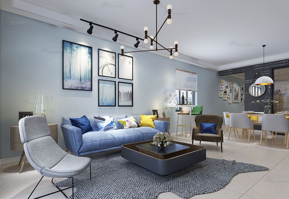 佛山市招商曦岸北歐風格三居室裝修案例