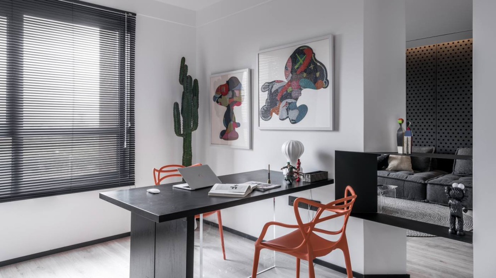 現(xiàn)代極簡風格室內(nèi)家裝案例效果圖-書房 現(xiàn)代極簡風格室內(nèi)家裝案例效果圖-書房