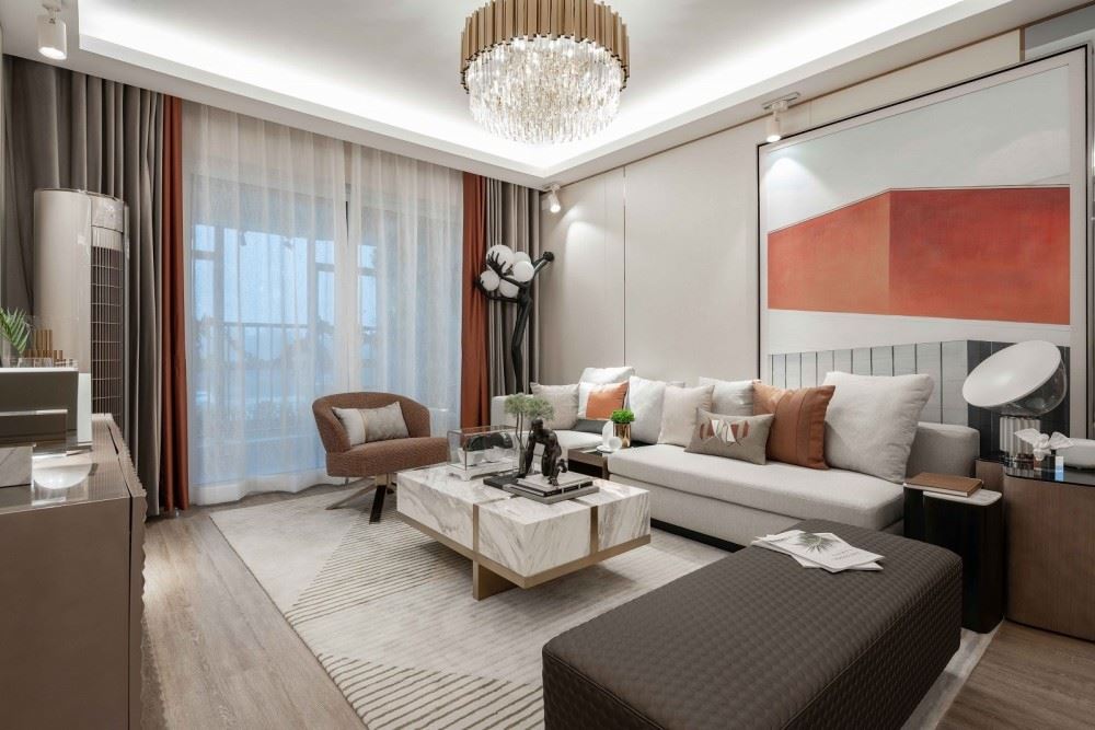 江門市方圓·云山詩(shī)意(鶴山)輕奢風(fēng)格三居室裝修案例