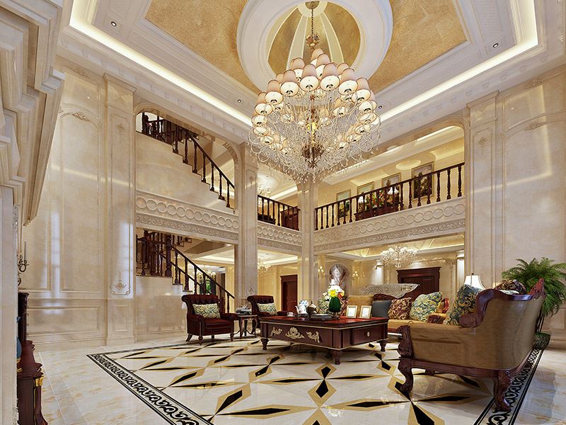 泰州市柏建小區(qū)歐式風(fēng)格別墅裝修案例