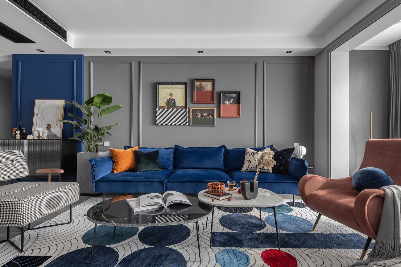 多元混搭輕奢風(fēng)格室內(nèi)家裝案例效果圖-客廳 多元混搭輕奢風(fēng)格室內(nèi)家裝案例效果圖-客廳