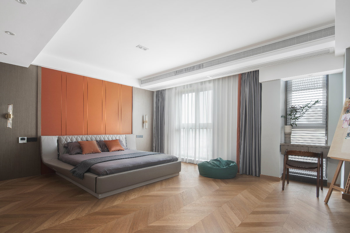 現(xiàn)代簡約風格室內(nèi)設(shè)計家裝案例-主臥 現(xiàn)代簡約風格室內(nèi)設(shè)計家裝案例-主臥