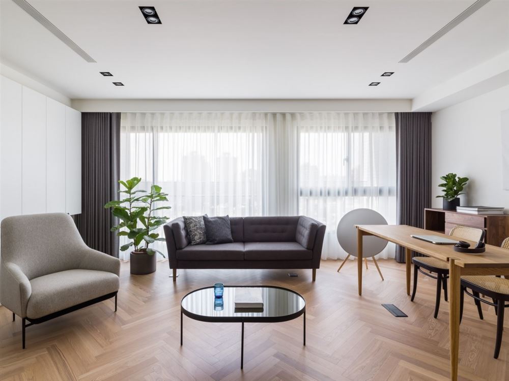 江門市方圓·云山詩(shī)意(鶴山)現(xiàn)代簡(jiǎn)約風(fēng)格三居室裝修案例