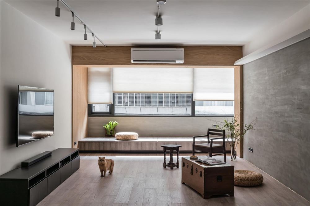 佛山市萬科金域水岸新中式風格二居室裝修案例