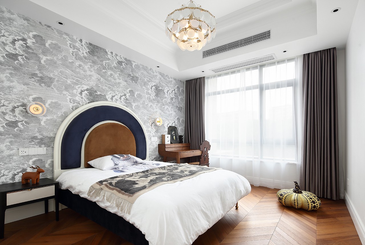 簡(jiǎn)歐輕奢風(fēng)格家裝設(shè)計(jì)別墅裝修效果圖-次臥 簡(jiǎn)歐輕奢風(fēng)格家裝設(shè)計(jì)別墅裝修效果圖-次臥