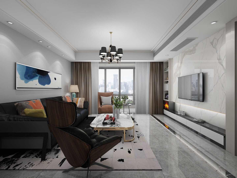 現(xiàn)代前衛(wèi)風(fēng)格室內(nèi)裝修效果圖-華邦祥和園二居96平米-客廳 現(xiàn)代前衛(wèi)風(fēng)格室內(nèi)裝修效果圖-華邦祥和園二居96平米-客廳