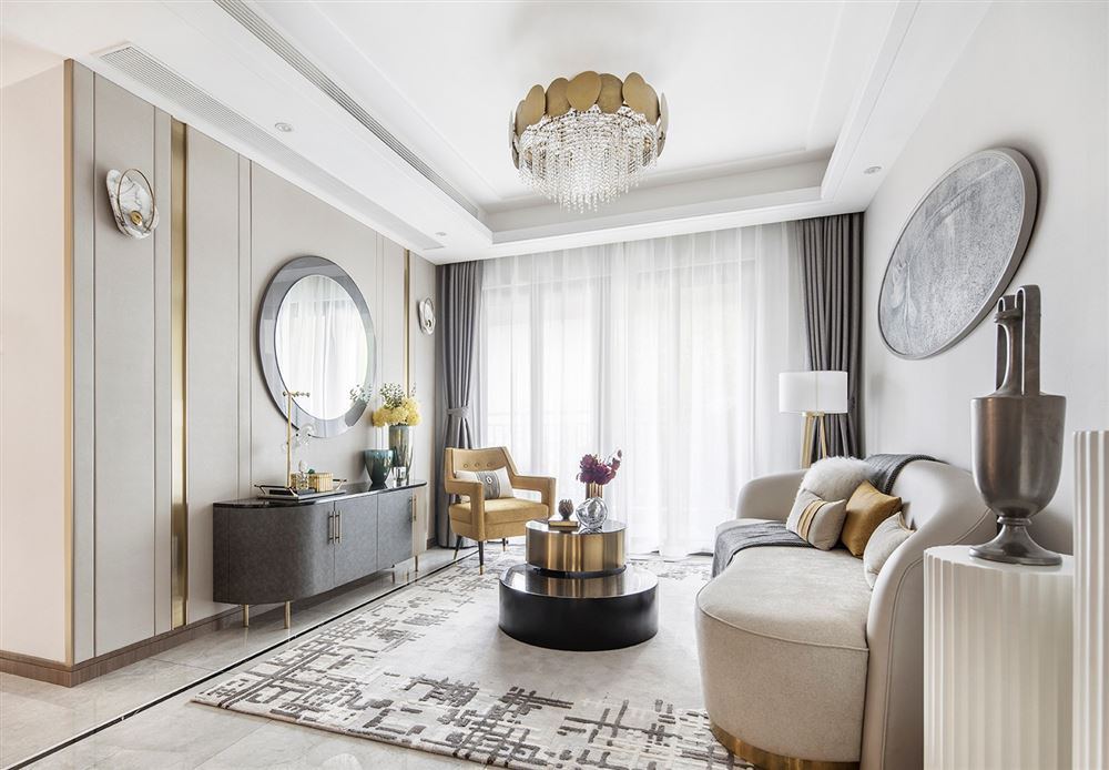 廣州市錦繡天倫花園輕奢風(fēng)格三居室裝修案例