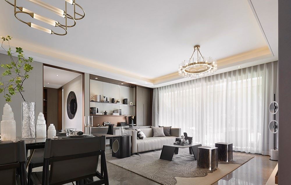 江門(mén)市翠湖灣輕奢風(fēng)格三居室裝修案例