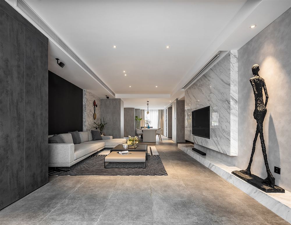 廣州市云星錢隆天譽輕奢風格三居室裝修案例