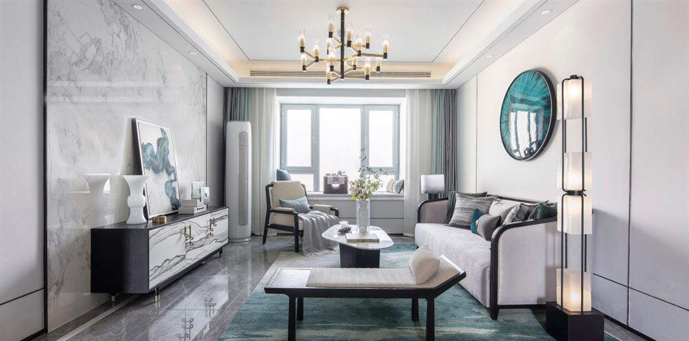 佛山市君御海城新中式風(fēng)格三居室裝修案例