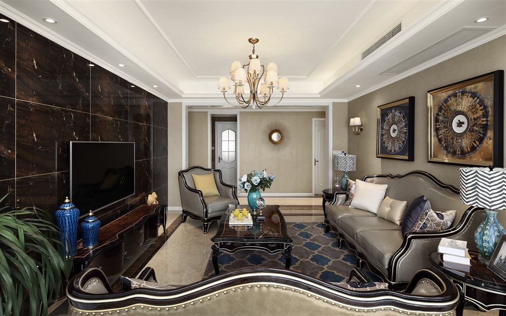 廣州市珠光御景壹號(hào)新古典風(fēng)格三居室裝修案例