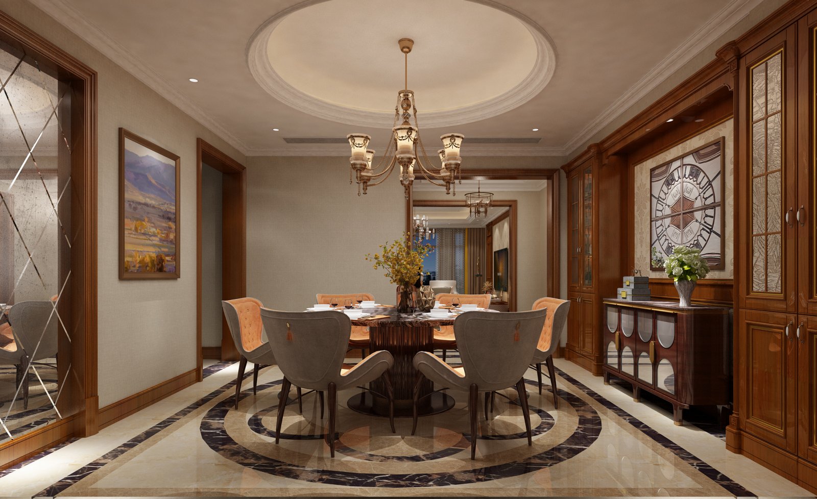 歐式古典風格家裝設(shè)計室內(nèi)裝修效果圖-餐廳 歐式古典風格家裝設(shè)計室內(nèi)裝修效果圖-餐廳