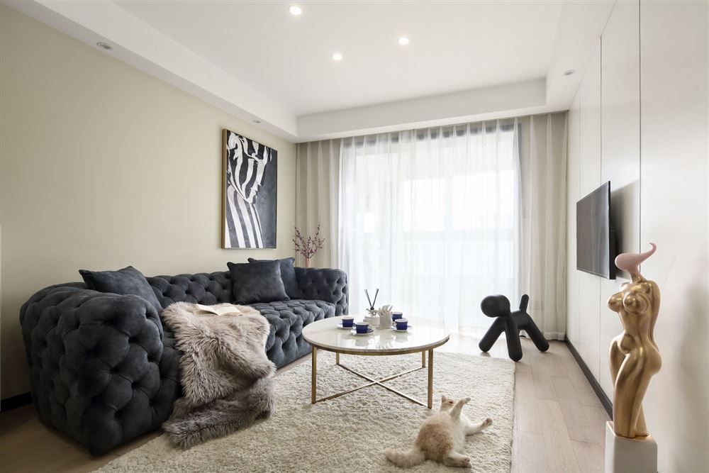 曲靖市田源小區(qū)現(xiàn)代簡(jiǎn)約風(fēng)格三居室裝修案例