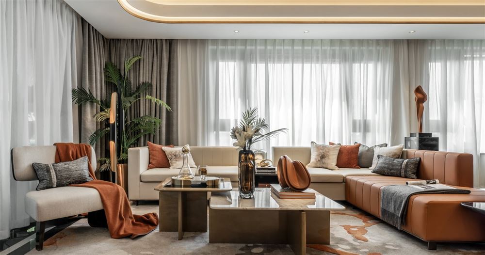 曲靖市瑞和新城輕奢風(fēng)格四居室裝修案例