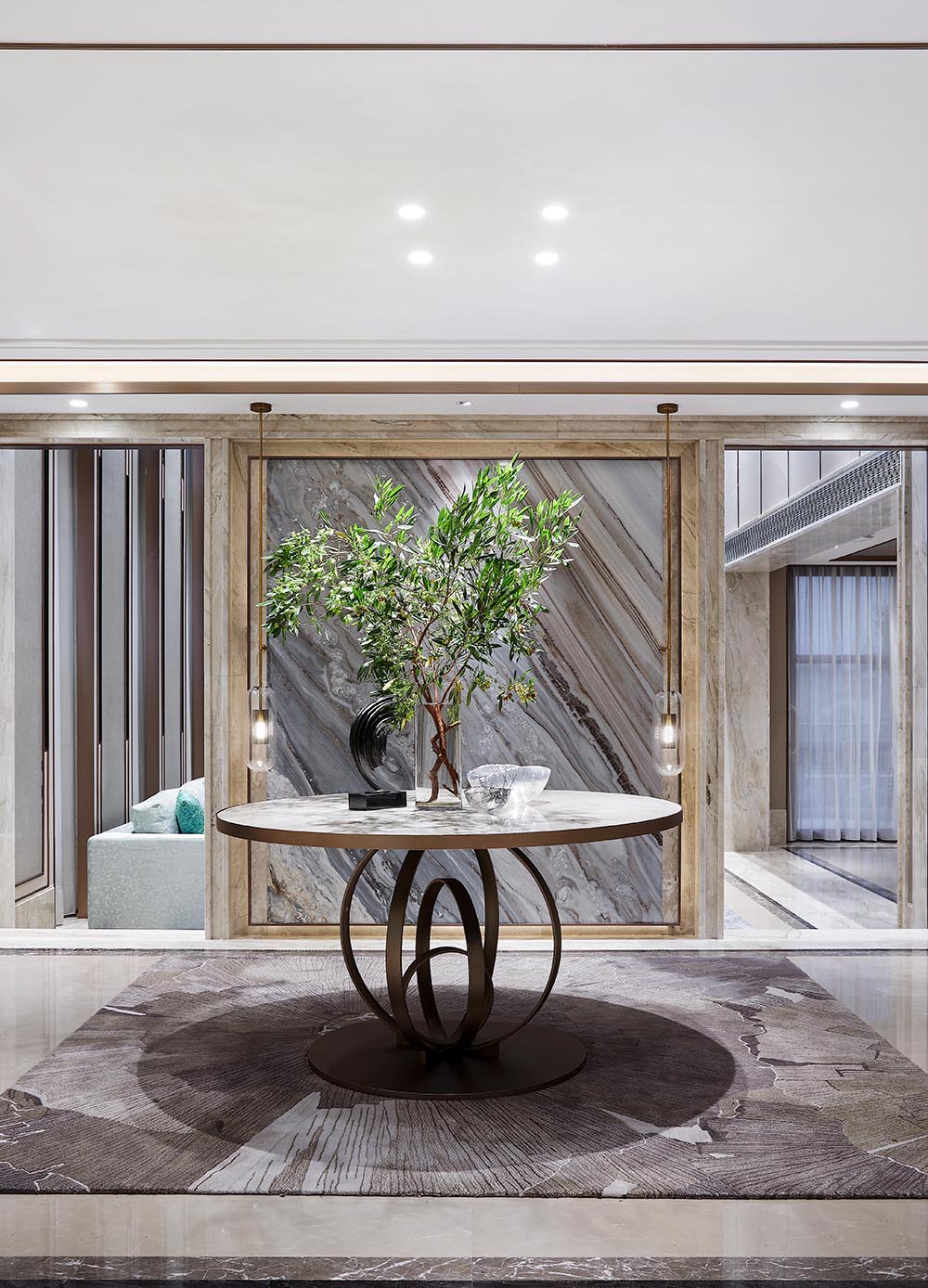 新中式風(fēng)格家裝設(shè)計別墅裝修效果圖-別墅走廊裝飾擺設(shè) 新中式風(fēng)格家裝設(shè)計別墅裝修效果圖-別墅走廊裝飾擺設(shè)