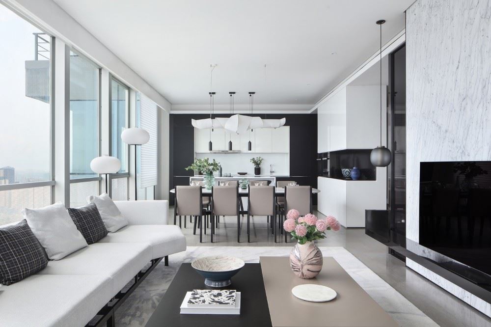 佛山市越秀御湖臺現(xiàn)代簡約風(fēng)格平層裝修案例