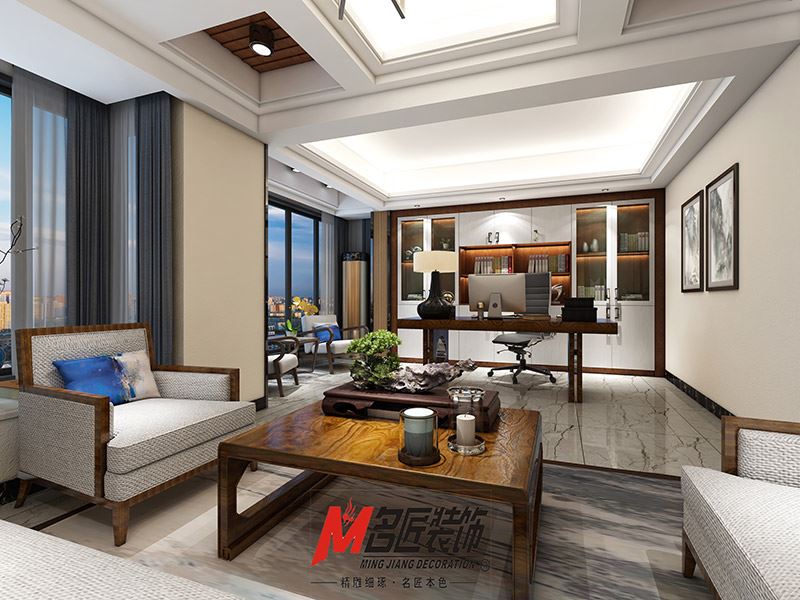 揭陽(yáng)市碧水云天現(xiàn)代風(fēng)格辦公空間裝修案例