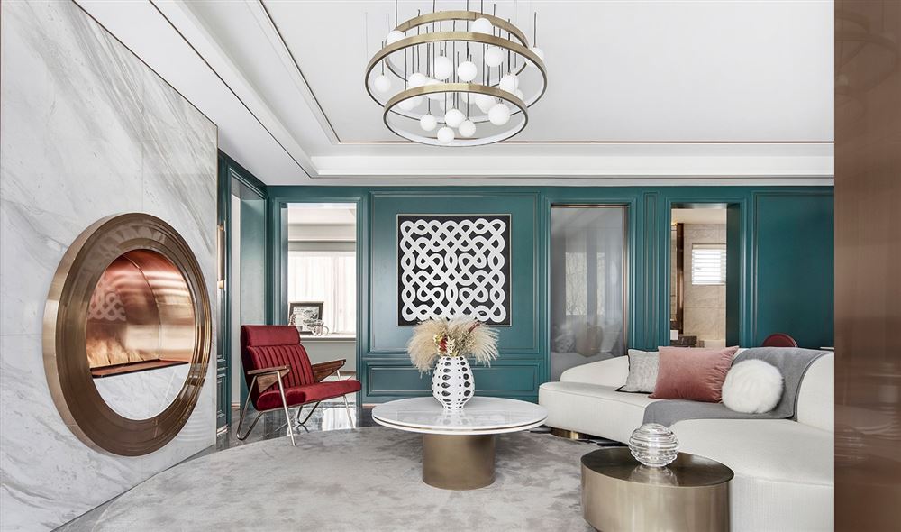 佛山市越秀閱湖臺輕奢風(fēng)格三居室裝修案例