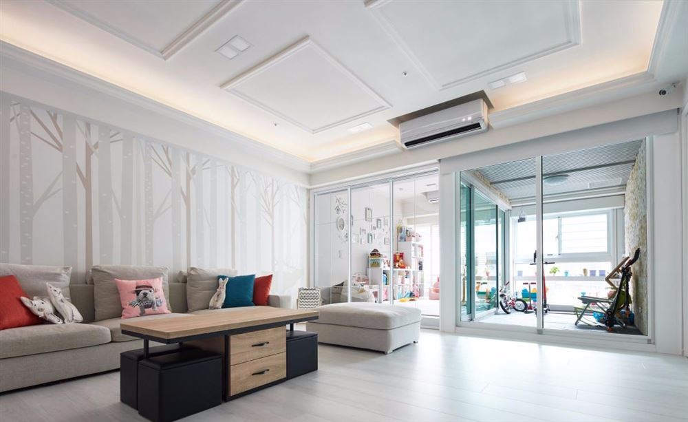 江門市雁山豪苑美式風(fēng)格三居室裝修案例