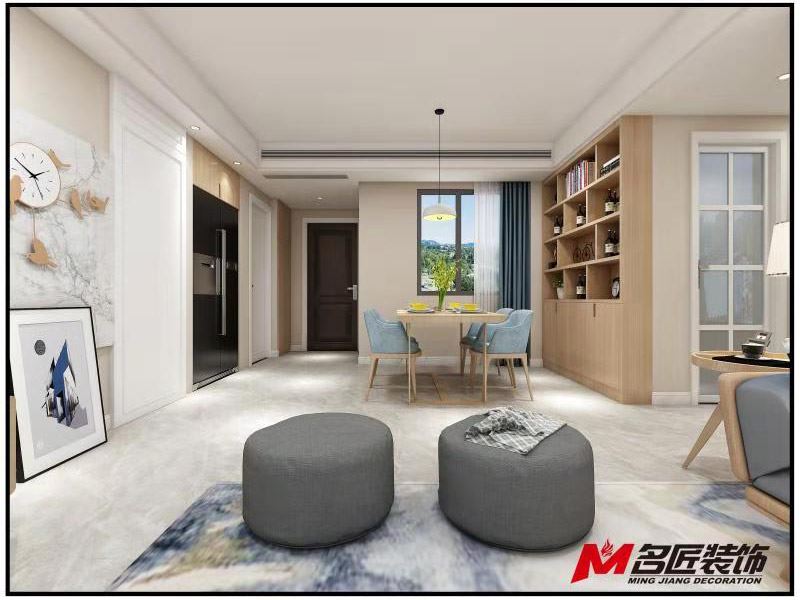 湖州市綠城曉何江南現(xiàn)代簡約風格三居室裝修案例