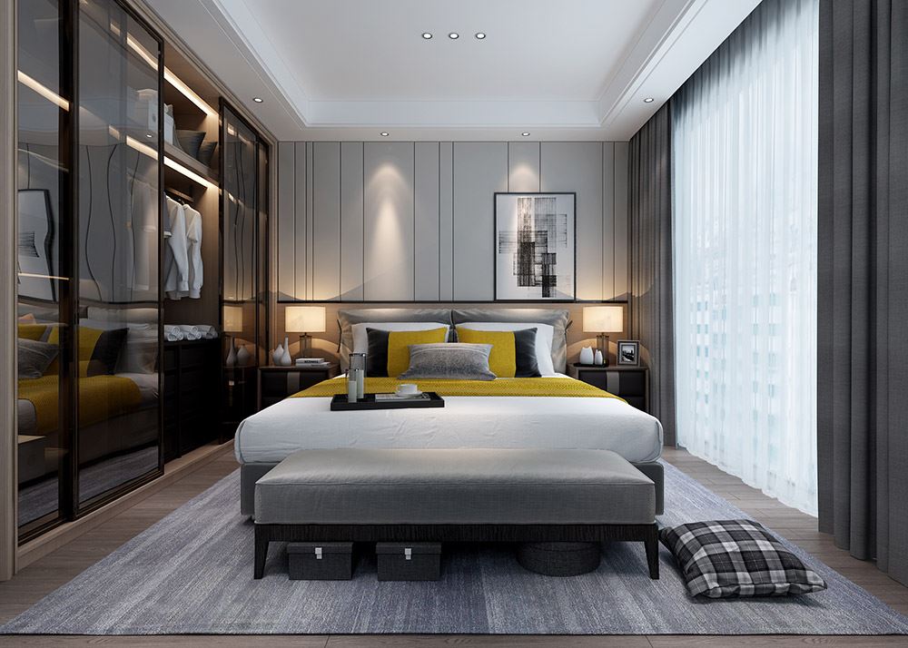 昭通市公務(wù)員小區(qū)現(xiàn)代簡約風格二居室裝修案例