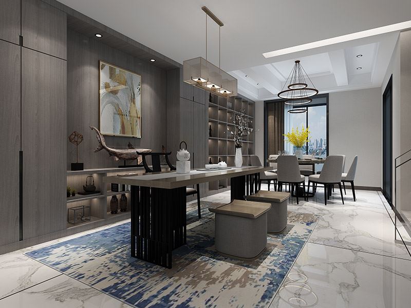 楚雄彝族自治州畜牧局住宿區(qū)現(xiàn)代簡(jiǎn)約風(fēng)格三居室裝修案例