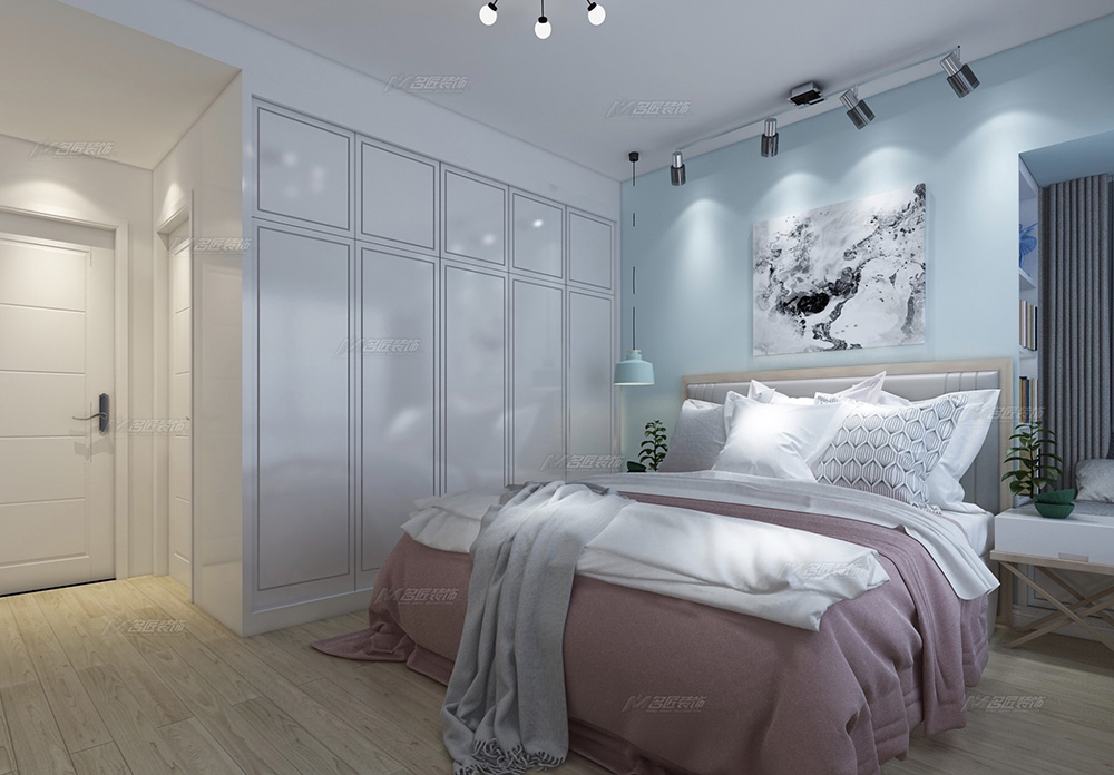 綠地璀璨天城三居135平米北歐風(fēng)格裝修案例-主臥 綠地璀璨天城三居135平米北歐風(fēng)格裝修案例-主臥