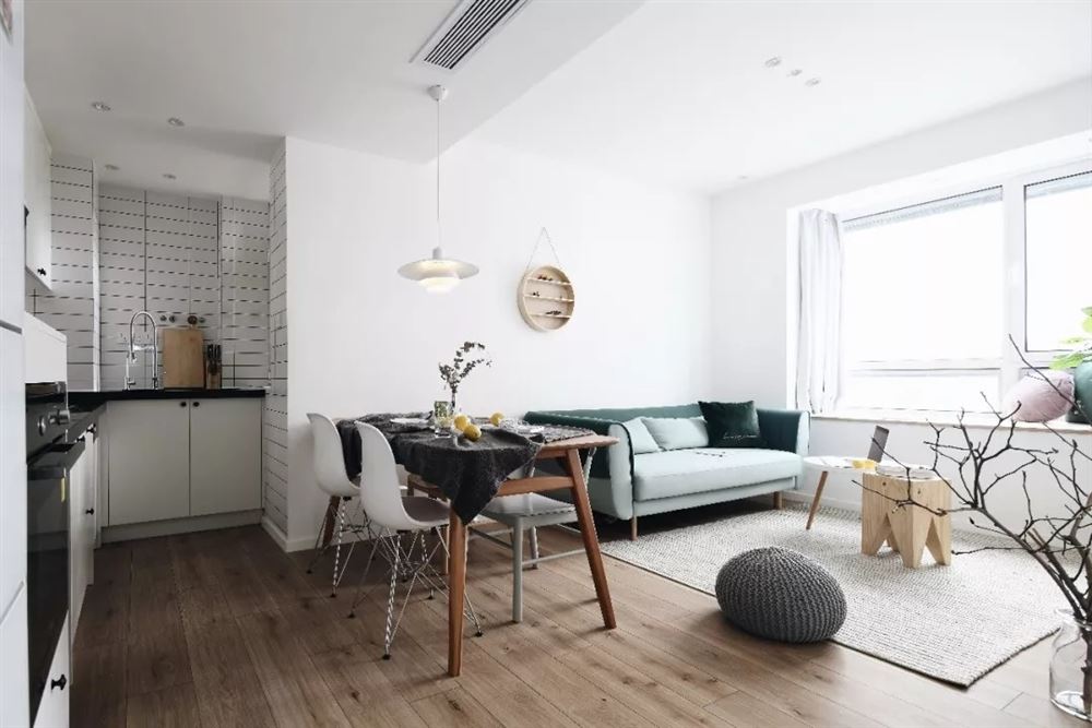 江門市柏麗灣北歐風(fēng)格三居室裝修案例