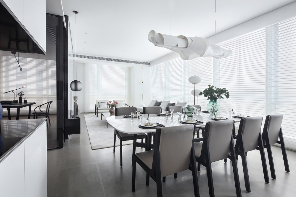 簡(jiǎn)約黑白灰風(fēng)格室內(nèi)設(shè)計(jì)家裝案例-餐廳 簡(jiǎn)約黑白灰風(fēng)格室內(nèi)設(shè)計(jì)家裝案例-餐廳