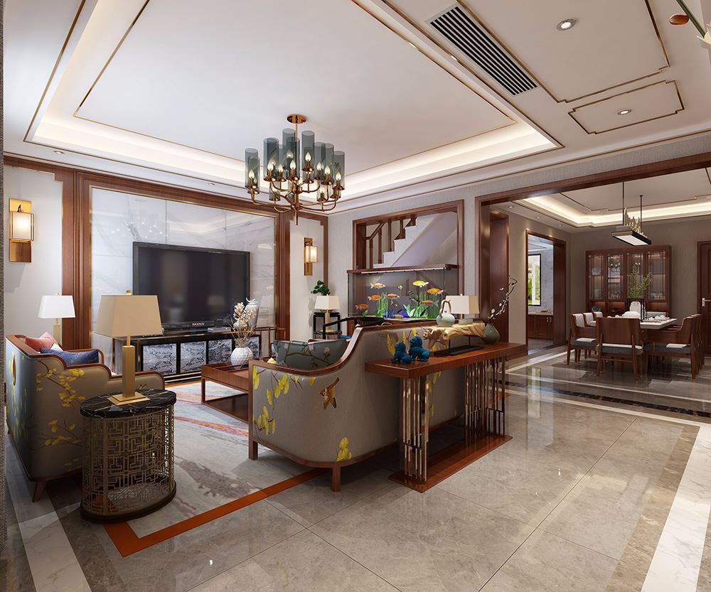 佛山市招商·悅府新中式風(fēng)格別墅裝修案例