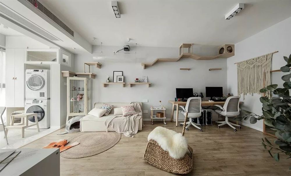 昭通市濟川門財富中心北歐風格三居室裝修案例