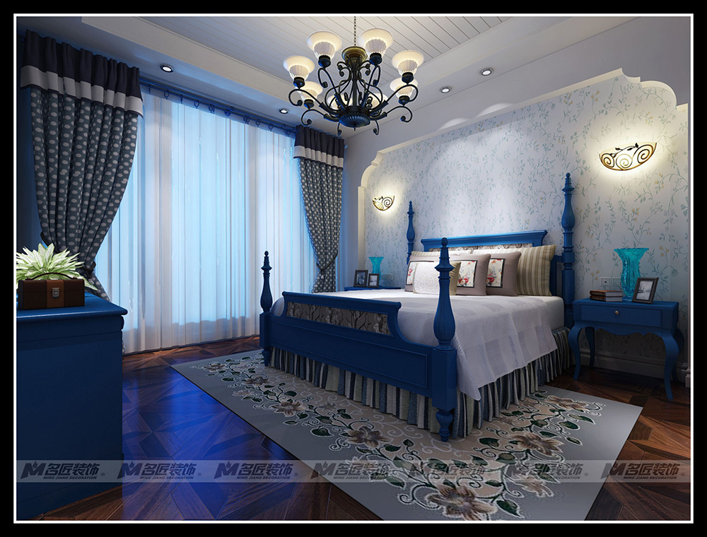 龍宸梧桐郡三居155平米北歐風(fēng)格裝修案例-臥室 龍宸梧桐郡三居155平米北歐風(fēng)格裝修案例-臥室