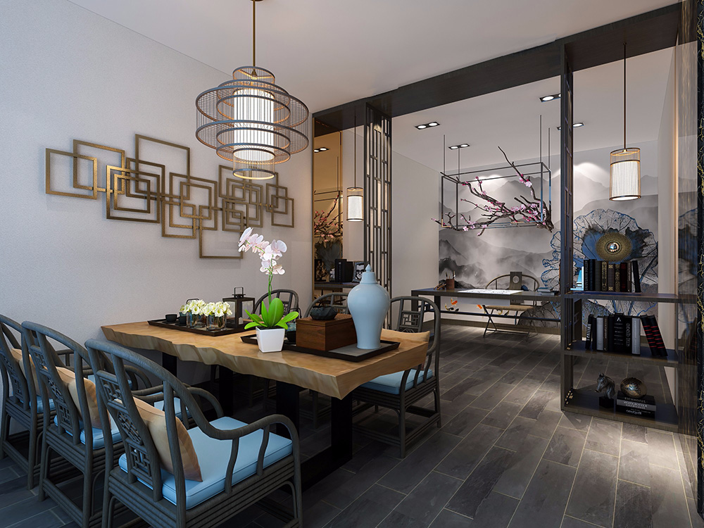 東方神韻新中式別墅裝修效果圖-順德碧桂園豪園別墅310平米-別墅會客茶室 東方神韻新中式別墅裝修效果圖-順德碧桂園豪園別墅310平米-別墅會客茶室
