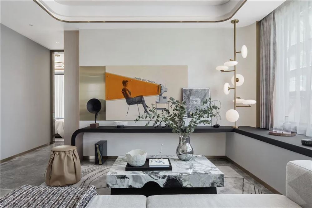 湛江市碧海園輕奢風格四居室裝修案例