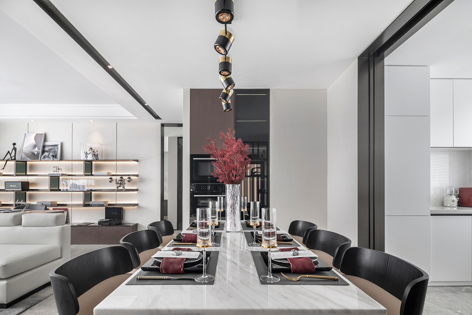 現(xiàn)代輕奢風(fēng)格家裝設(shè)計(jì)室內(nèi)裝修效果圖-餐廳 現(xiàn)代輕奢風(fēng)格家裝設(shè)計(jì)室內(nèi)裝修效果圖-餐廳