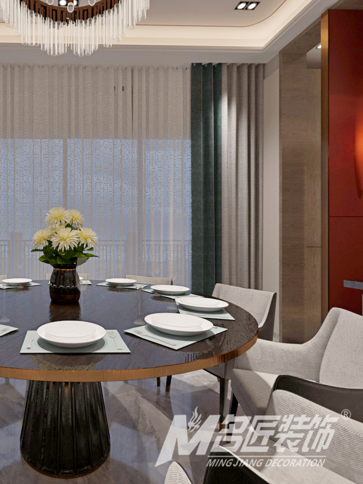 別墅大宅裝修設(shè)計-簡餐區(qū)餐桌