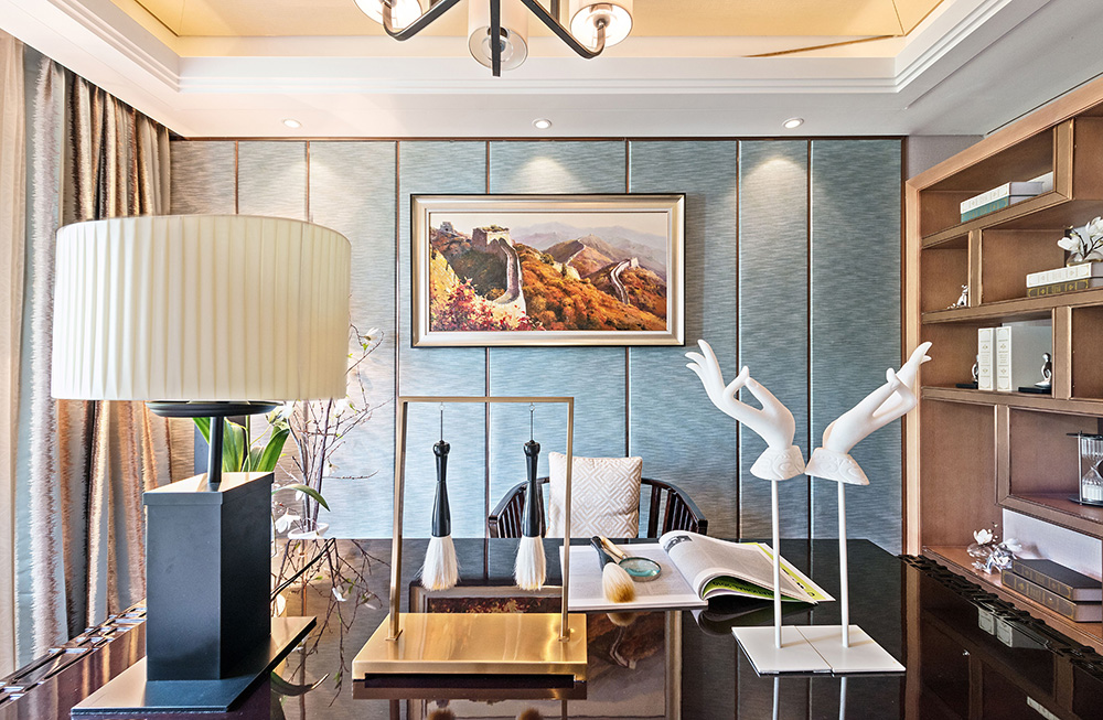 新中式風(fēng)格室內(nèi)裝修設(shè)計效果圖-恒大西江天悅平層195平米-室內(nèi)裝修設(shè)計書房 新中式風(fēng)格室內(nèi)裝修設(shè)計效果圖-恒大西江天悅平層195平米-室內(nèi)裝修設(shè)計書房
