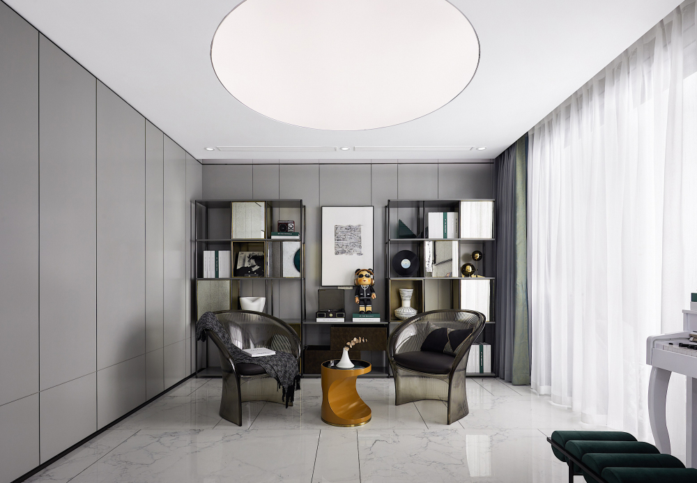 簡(jiǎn)歐輕奢風(fēng)格室內(nèi)家裝案例效果圖-書房 簡(jiǎn)歐輕奢風(fēng)格室內(nèi)家裝案例效果圖-書房