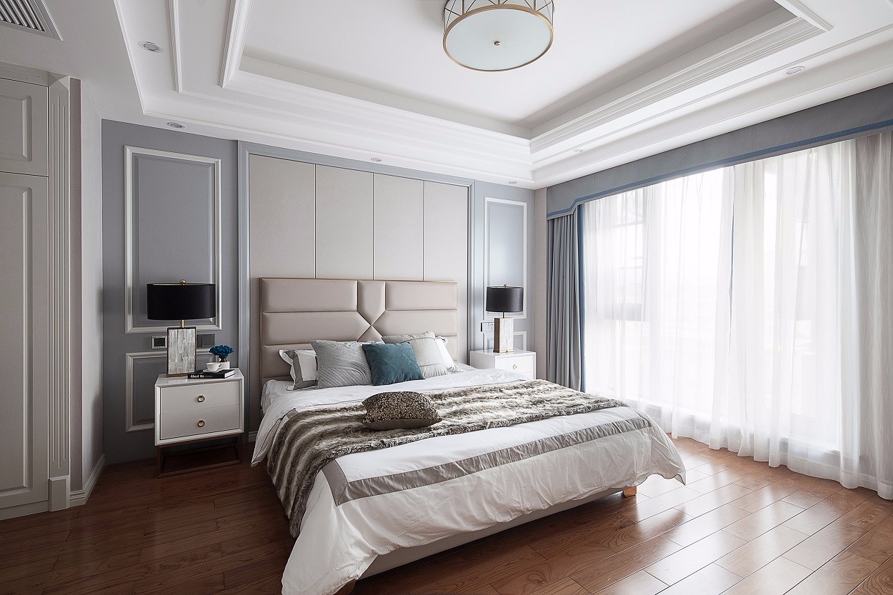 美式輕奢風(fēng)格家裝設(shè)計(jì)別墅裝修效果圖-臥室 美式輕奢風(fēng)格家裝設(shè)計(jì)別墅裝修效果圖-臥室