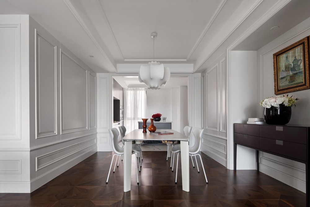 高雅簡歐風格室內(nèi)家裝案例效果圖-餐廳 高雅簡歐風格室內(nèi)家裝案例效果圖-餐廳