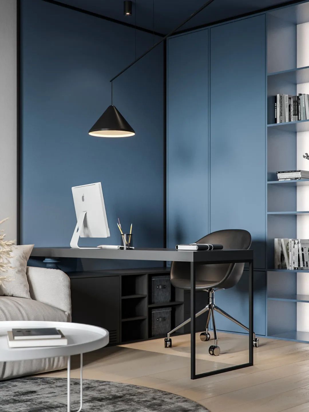 裝修案例現(xiàn)代前衛(wèi)風格室內(nèi)裝修效果圖-書房 裝修案例現(xiàn)代前衛(wèi)風格室內(nèi)裝修效果圖-書房