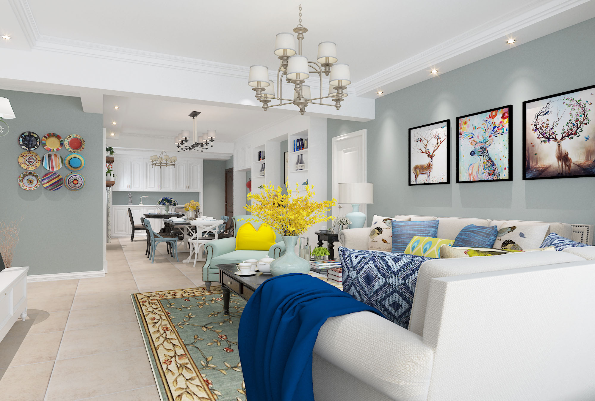 現(xiàn)代美式風(fēng)格室內(nèi)設(shè)計(jì)家裝案例-客餐廳 現(xiàn)代美式風(fēng)格室內(nèi)設(shè)計(jì)家裝案例-客餐廳