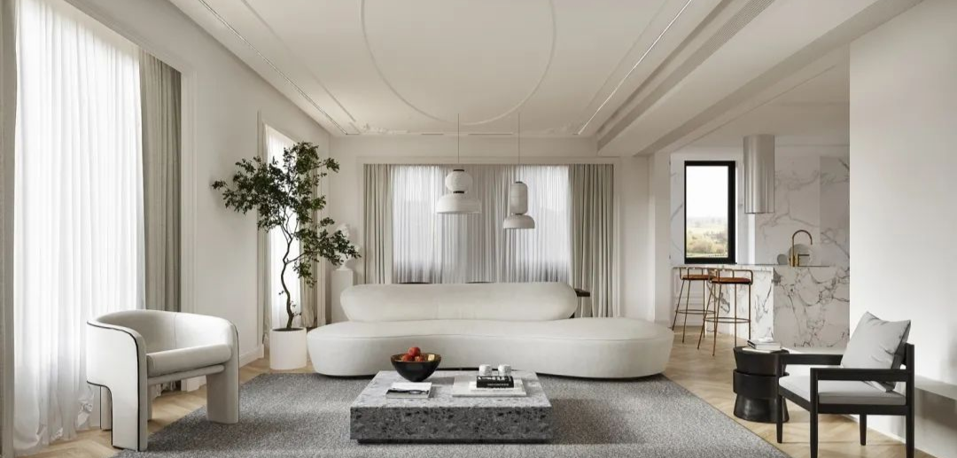 現(xiàn)代法式風(fēng)格家裝設(shè)計(jì)室內(nèi)裝修效果圖-客廳 現(xiàn)代法式風(fēng)格家裝設(shè)計(jì)室內(nèi)裝修效果圖-客廳