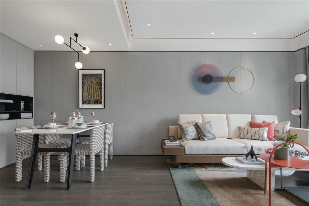 清遠市萬科華府歐式風格三居室裝修案例