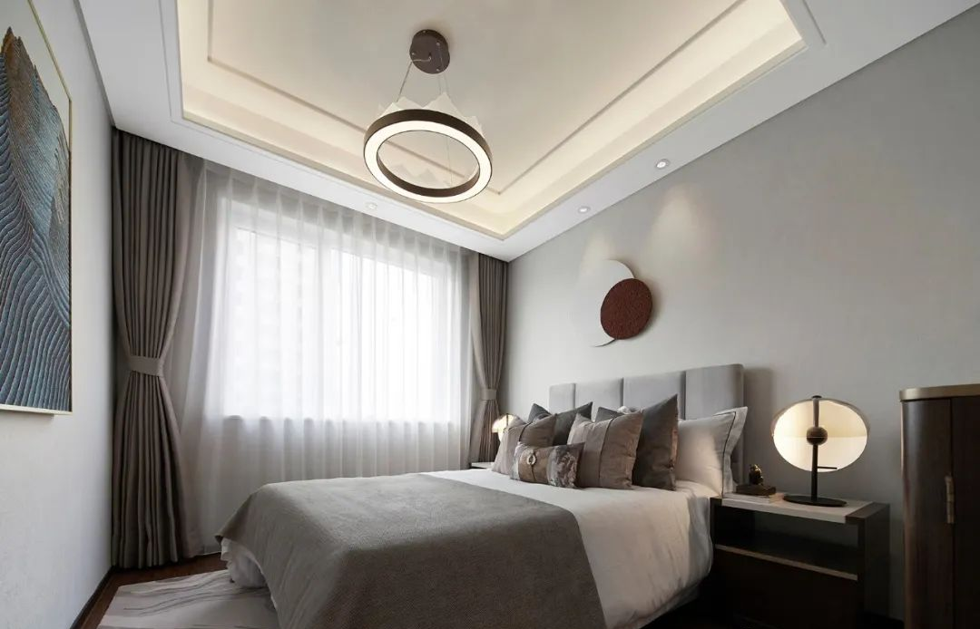 現(xiàn)代新中式風(fēng)格室內(nèi)設(shè)計(jì)家裝案例-臥室 現(xiàn)代新中式風(fēng)格室內(nèi)設(shè)計(jì)家裝案例-臥室