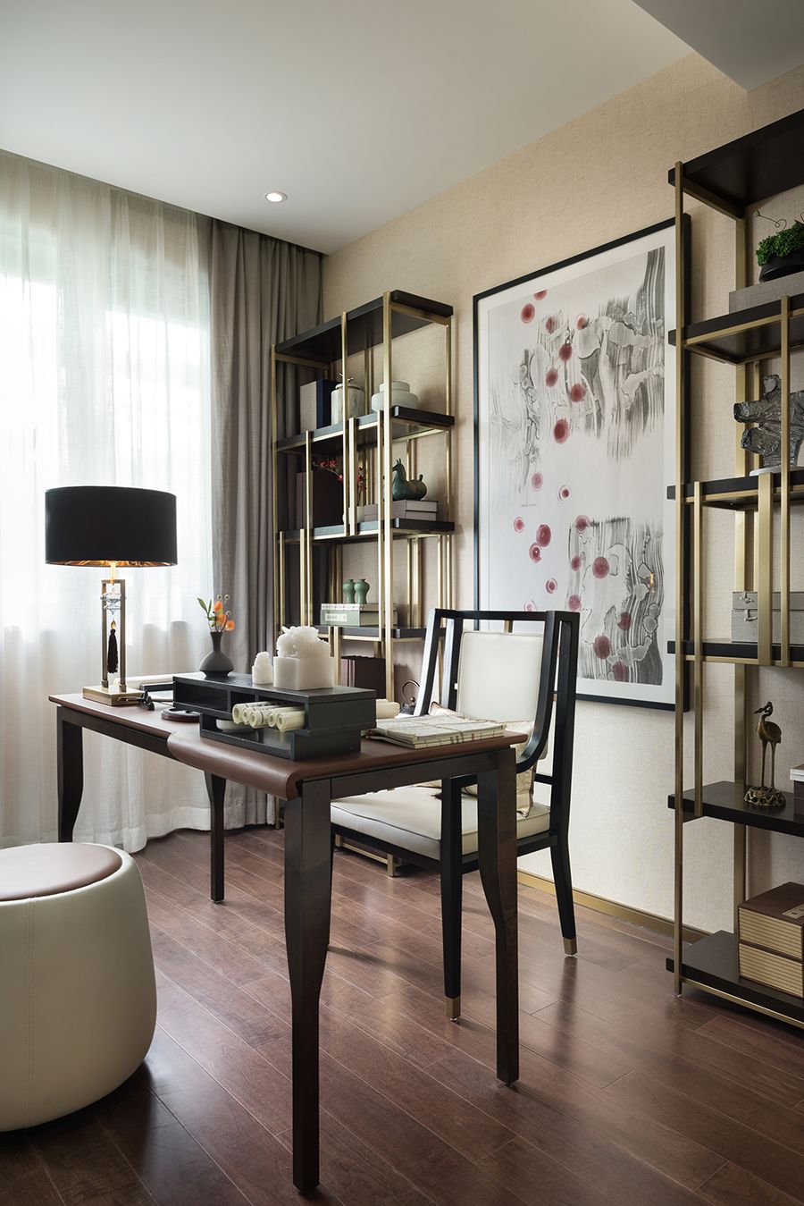 新中式風(fēng)格家裝設(shè)計(jì)室內(nèi)裝修效果圖-書房 新中式風(fēng)格家裝設(shè)計(jì)室內(nèi)裝修效果圖-書房