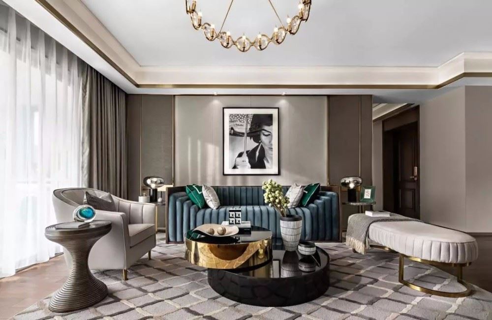 佛山市時代南灣輕奢風格三居室裝修案例