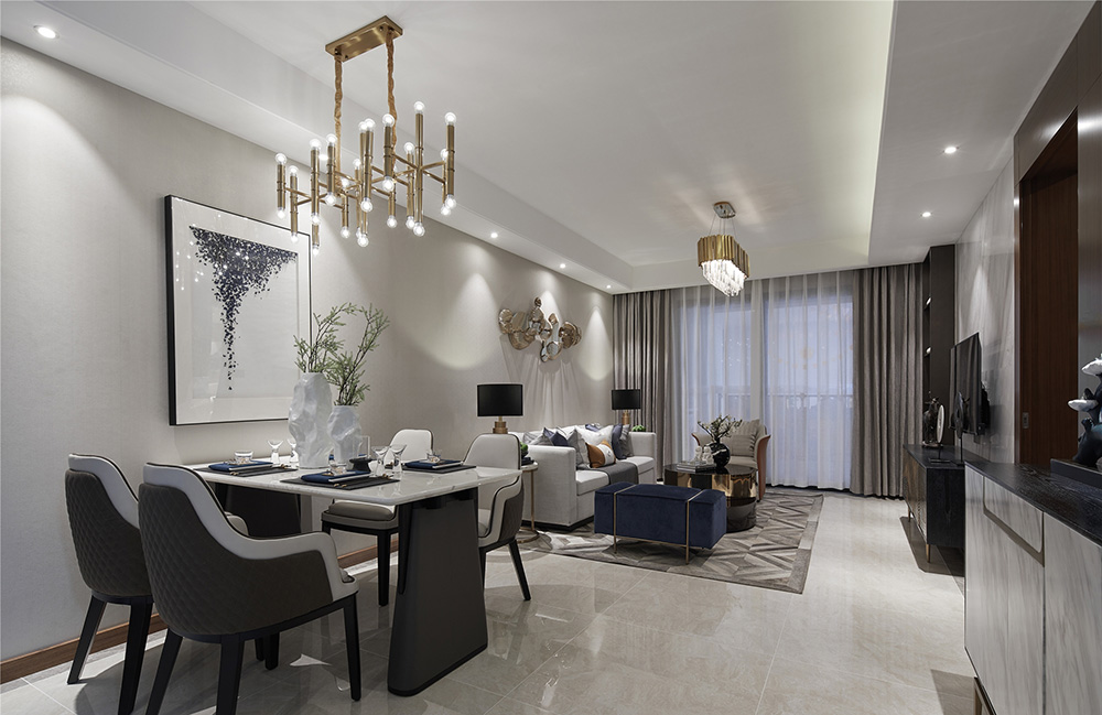 現(xiàn)代簡(jiǎn)約風(fēng)格室內(nèi)裝修效果圖-恒大新城二居95平米-餐廳 現(xiàn)代簡(jiǎn)約風(fēng)格室內(nèi)裝修效果圖-恒大新城二居95平米-餐廳